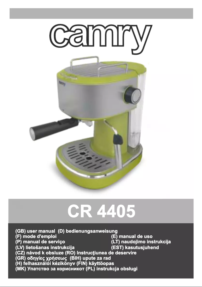 Page n°1 - Manuel utilisateur Camry CR 4405