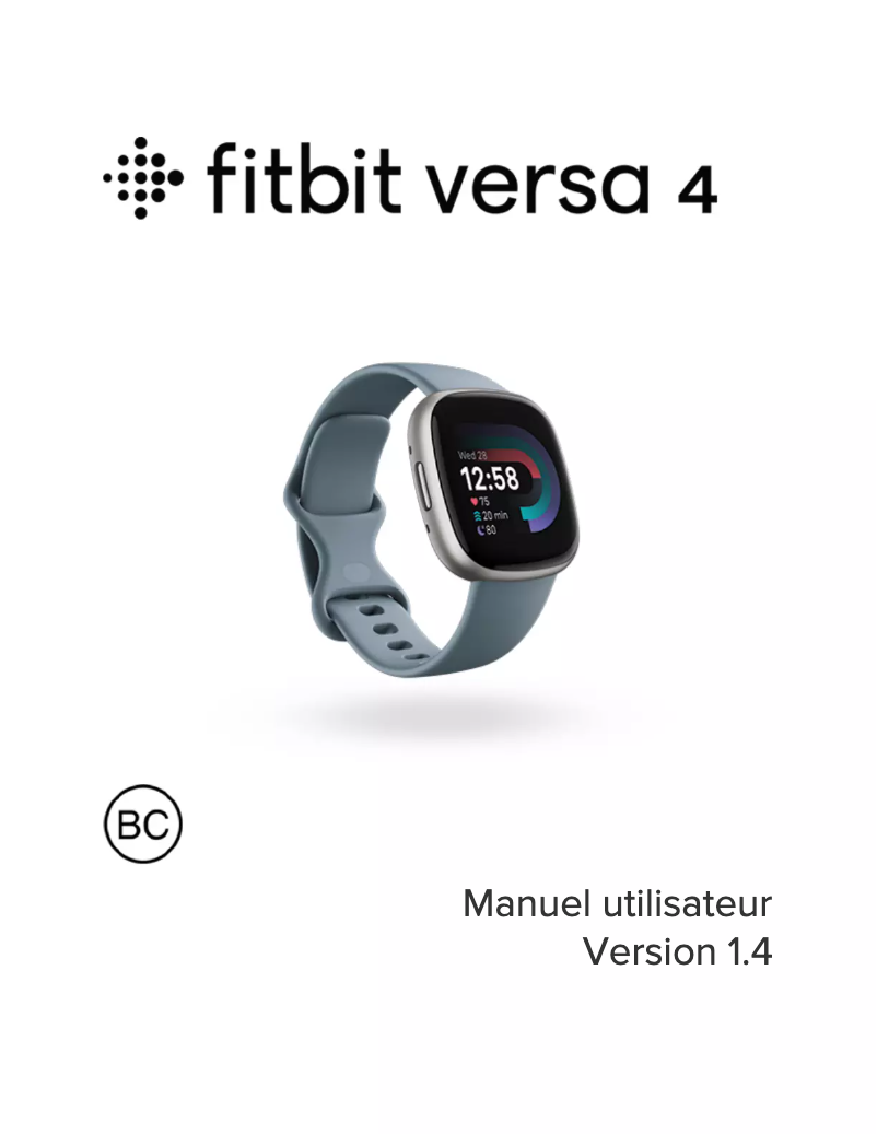 Page 1 de la notice Manuel utilisateur Fitbit Versa 4