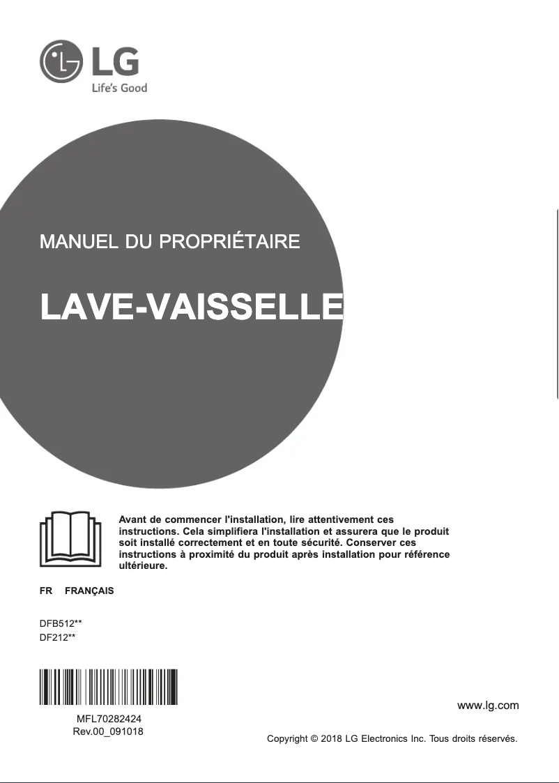 Image de la première page du manuel de l'appareil DFB512FP