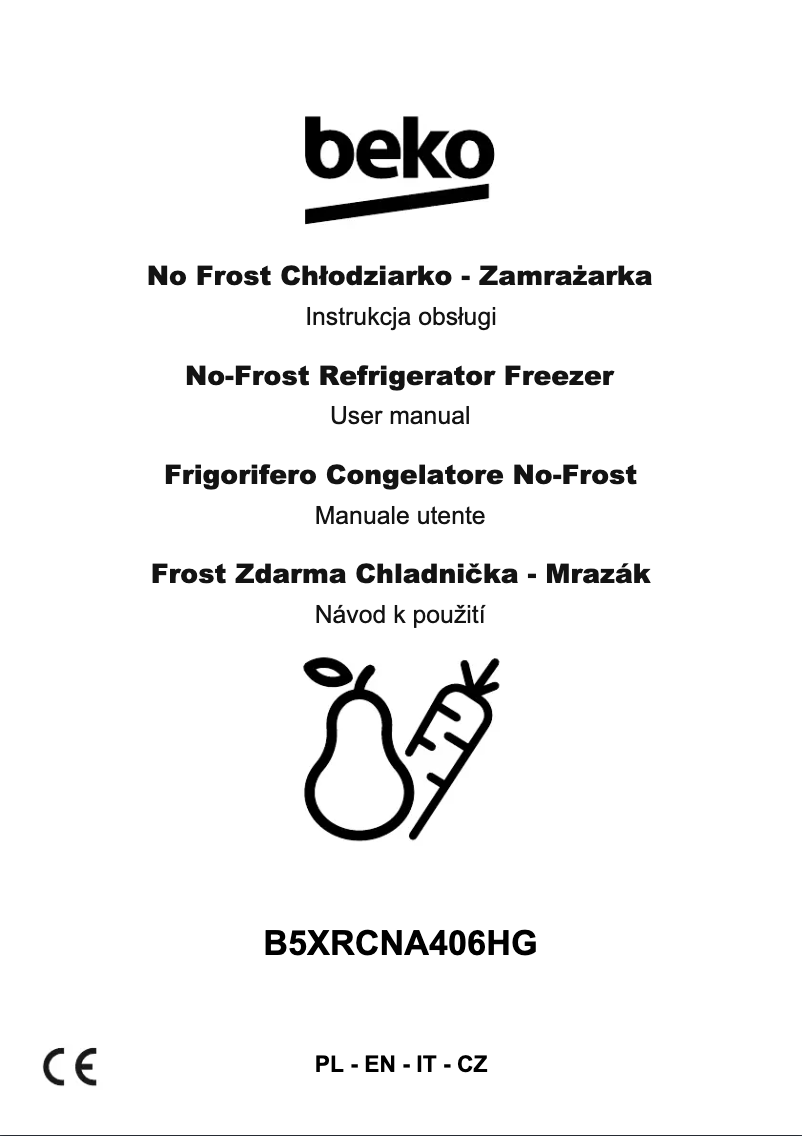 Image de la première page du manuel de l'appareil B5XRCNA406HG