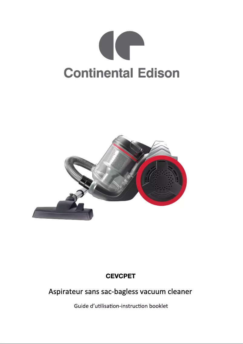 Page n°1 - Manuel utilisateur Continental Edison CEVCPET
