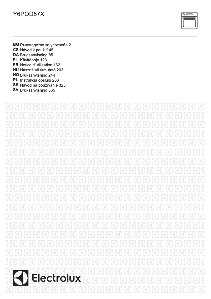 Page 1 de la notice Manuel utilisateur Electrolux Y6POD57X