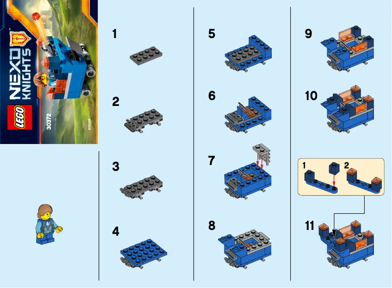 Imagen de la primera página del manual del dispositivo Nexo Knights 30372