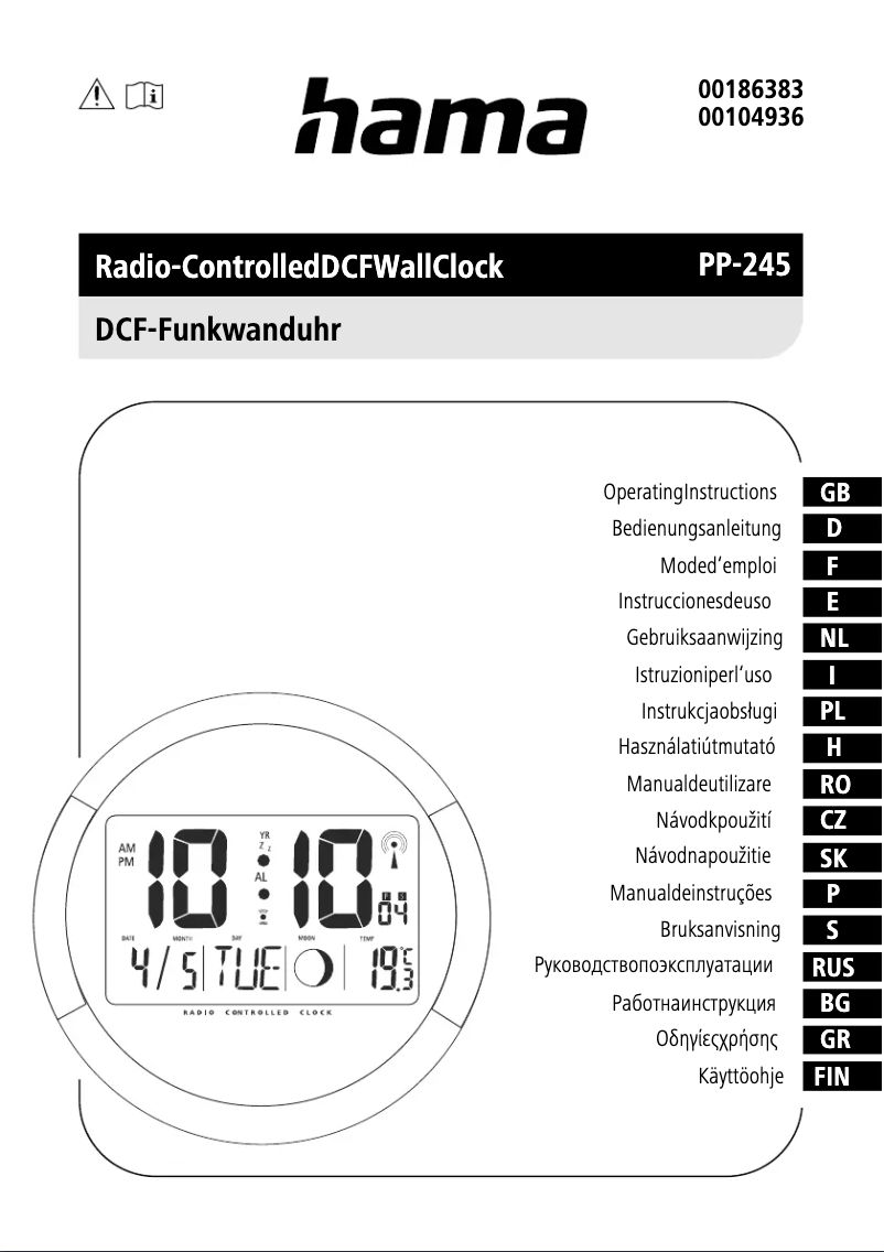 Page n°1 - Manuel utilisateur Hama PP-245