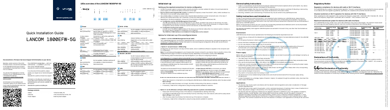 Image de la première page du manuel de l'appareil 1800EFW-5G