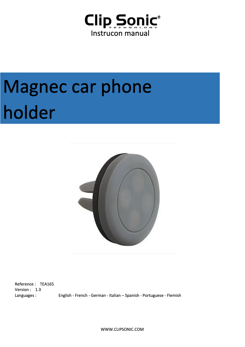 Image de la première page du manuel de l'appareil TEA165