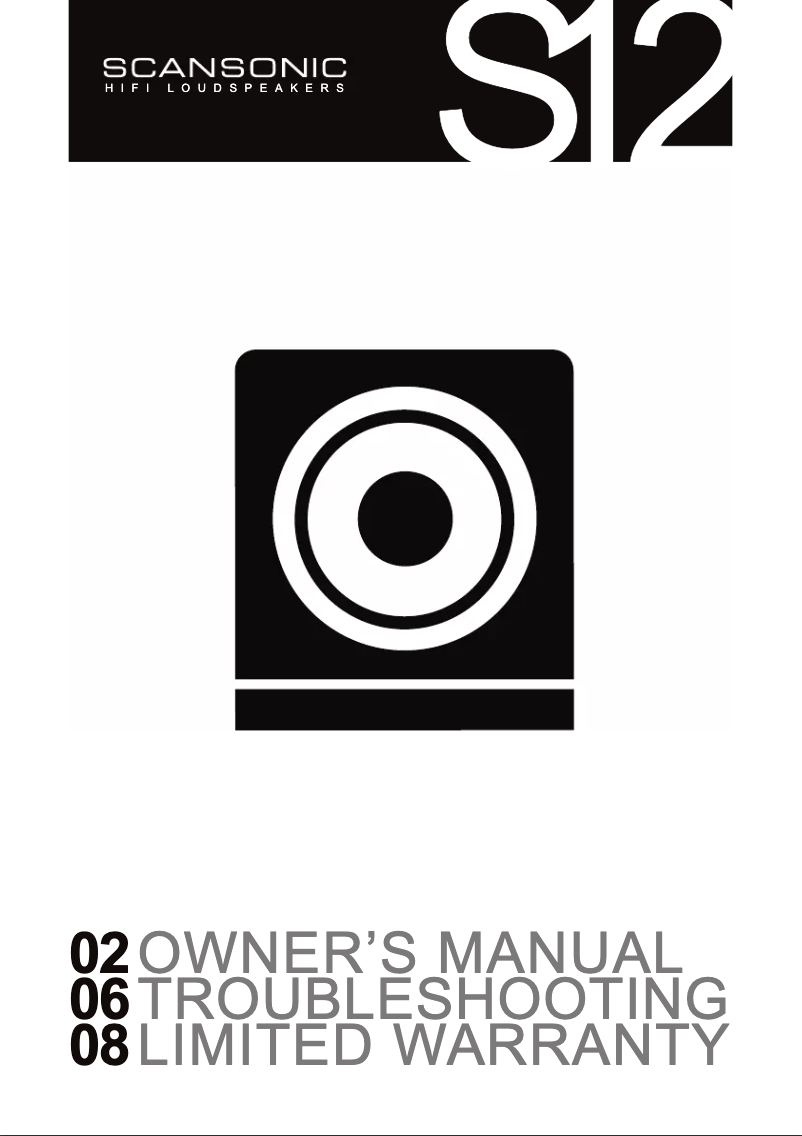 Image de la première page du manuel de l'appareil S12 Active Sub