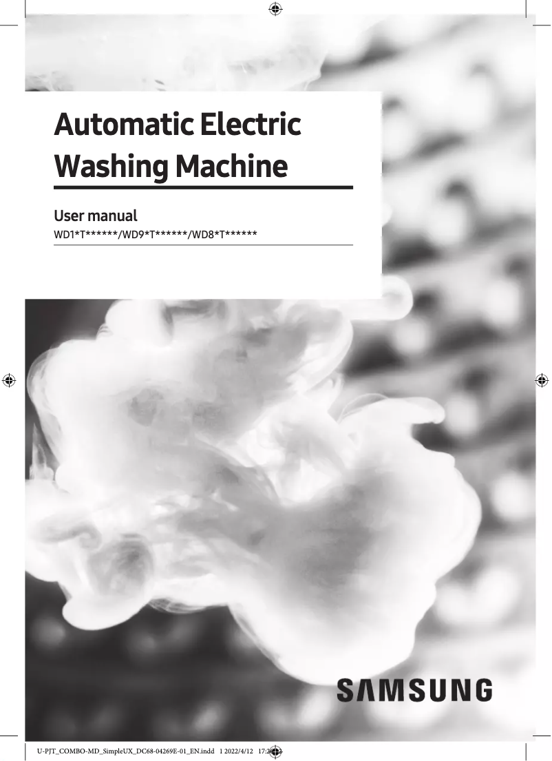 Page 1 de la notice Manuel utilisateur Samsung WD80T654DBE