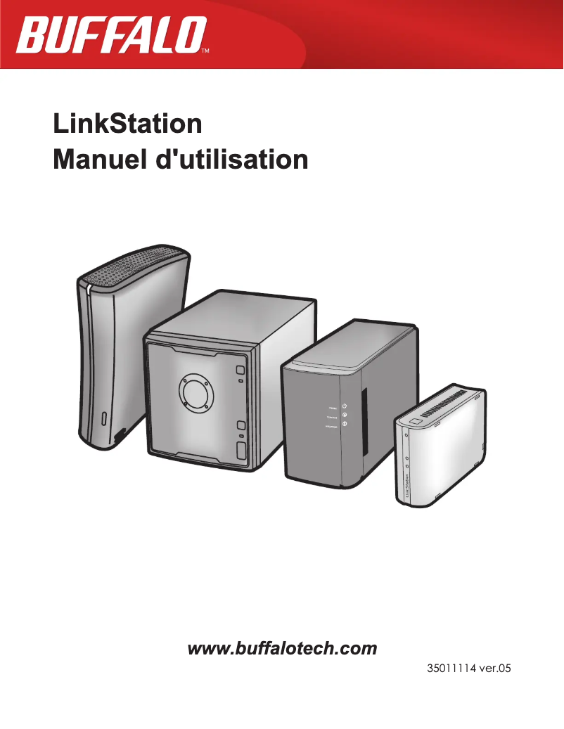 Page 1 de la notice Manuel utilisateur Buffalo LinkStation Pro Quad
