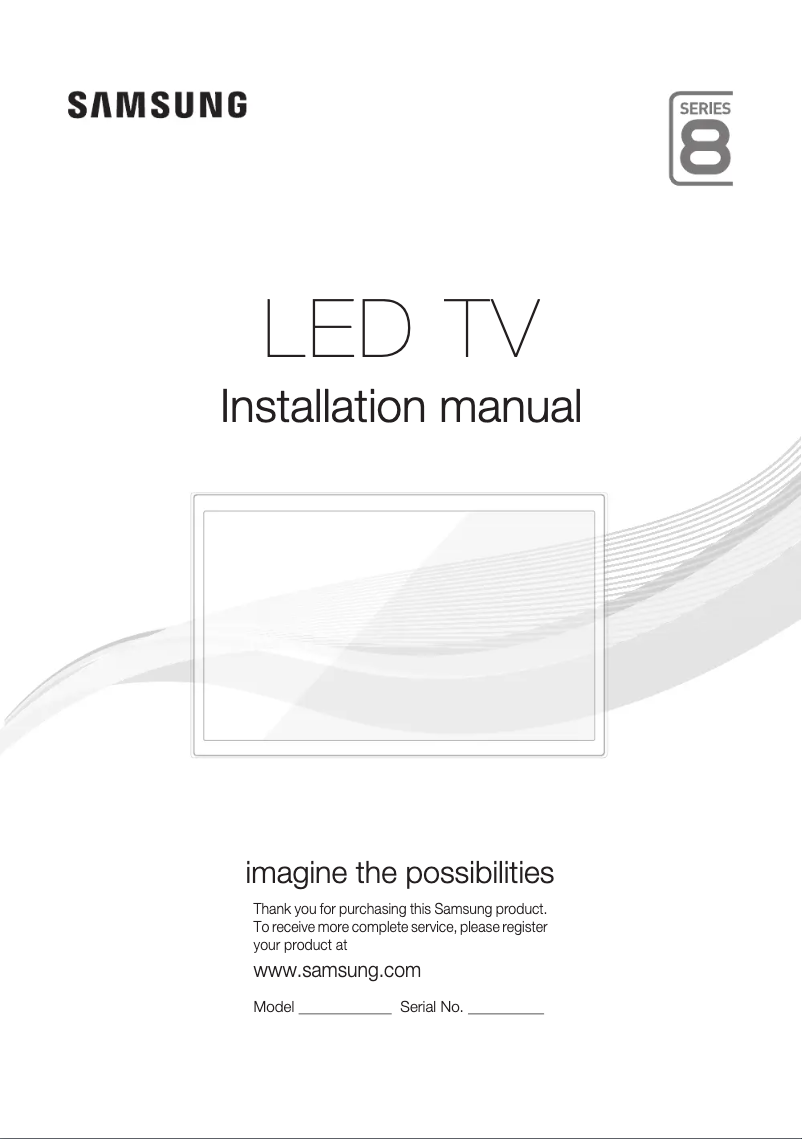 Page 1 de la notice Manuel utilisateur Samsung HG65AC895XK