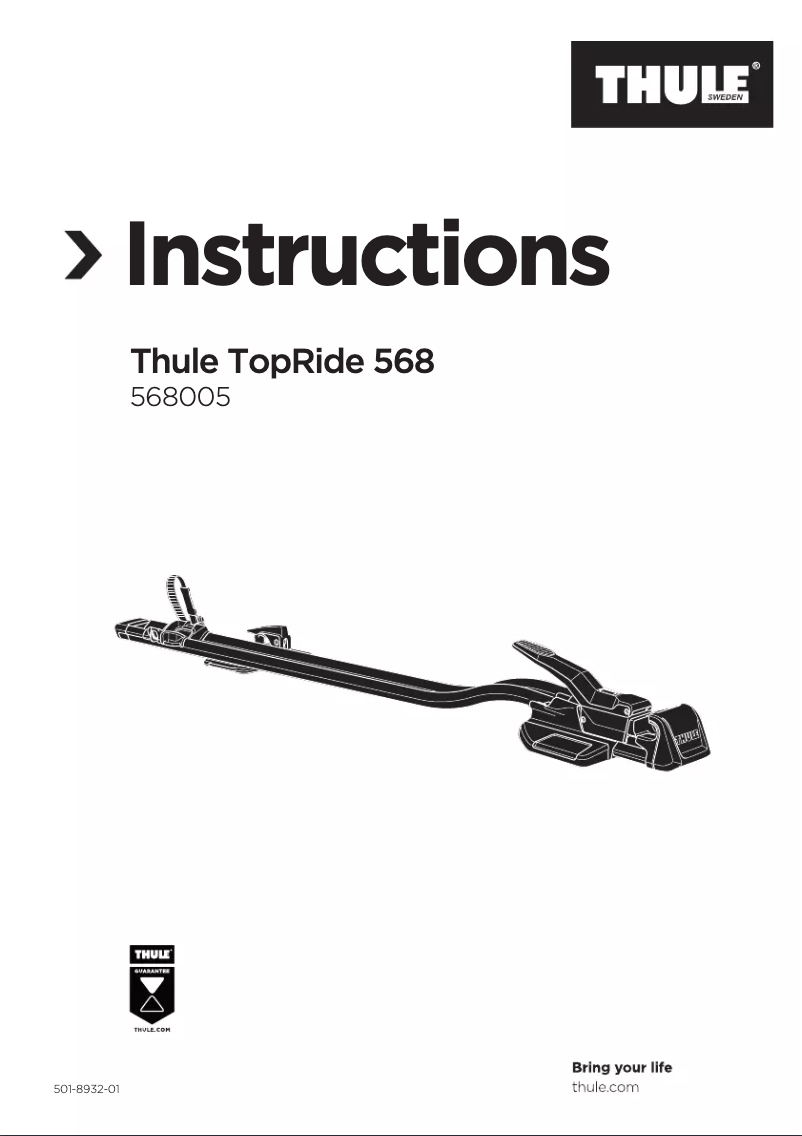 Página 1 del manual Manual de usuario Thule TopRide 568