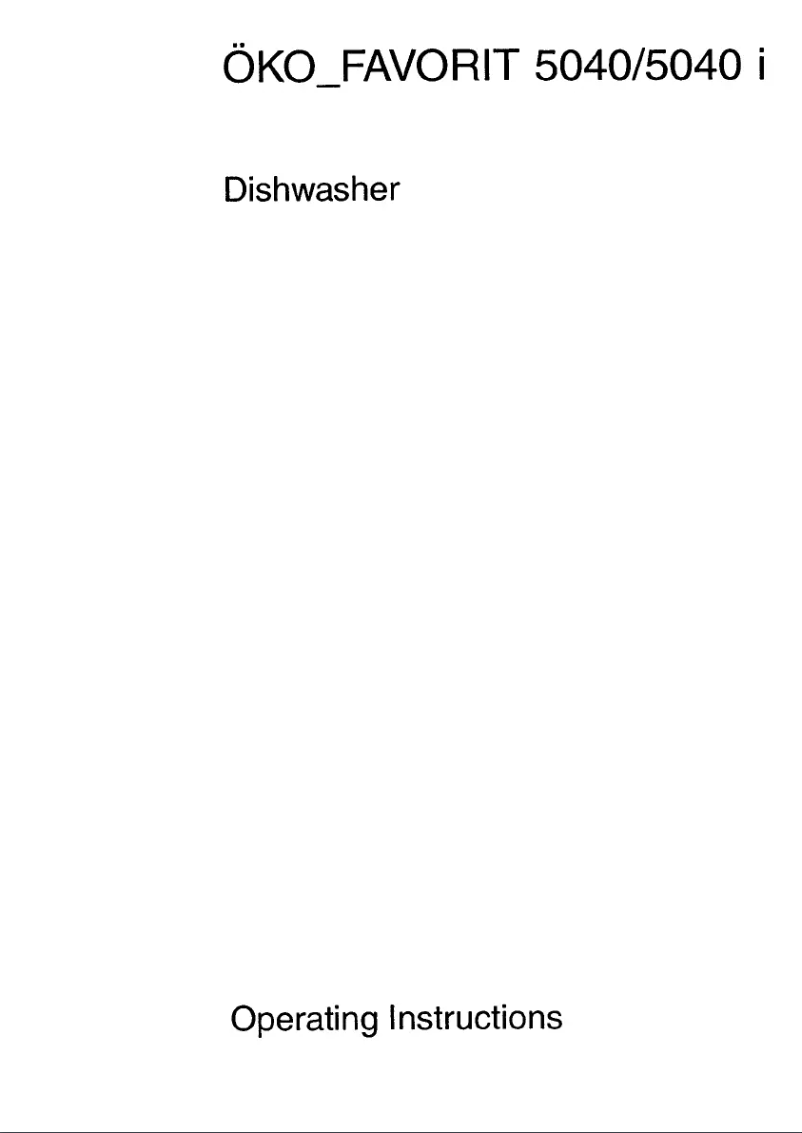 Página 1 del manual Manual de usuario AEG Favorit 5040 I BL