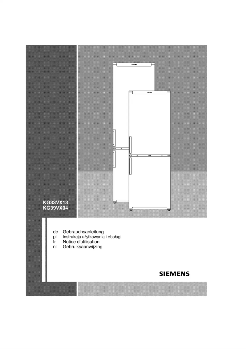 Page 1 de la notice Manuel utilisateur Siemens KG33VX13