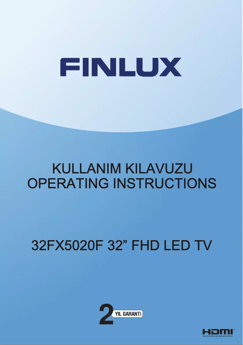 Page n°1 - Manuel utilisateur Finlux 32FX5020F