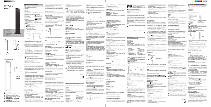 Page 1 de la notice Manuel utilisateur Muse M-1320