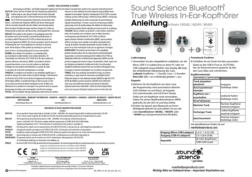 Page n°1 - Manuel utilisateur Manhattan 180382