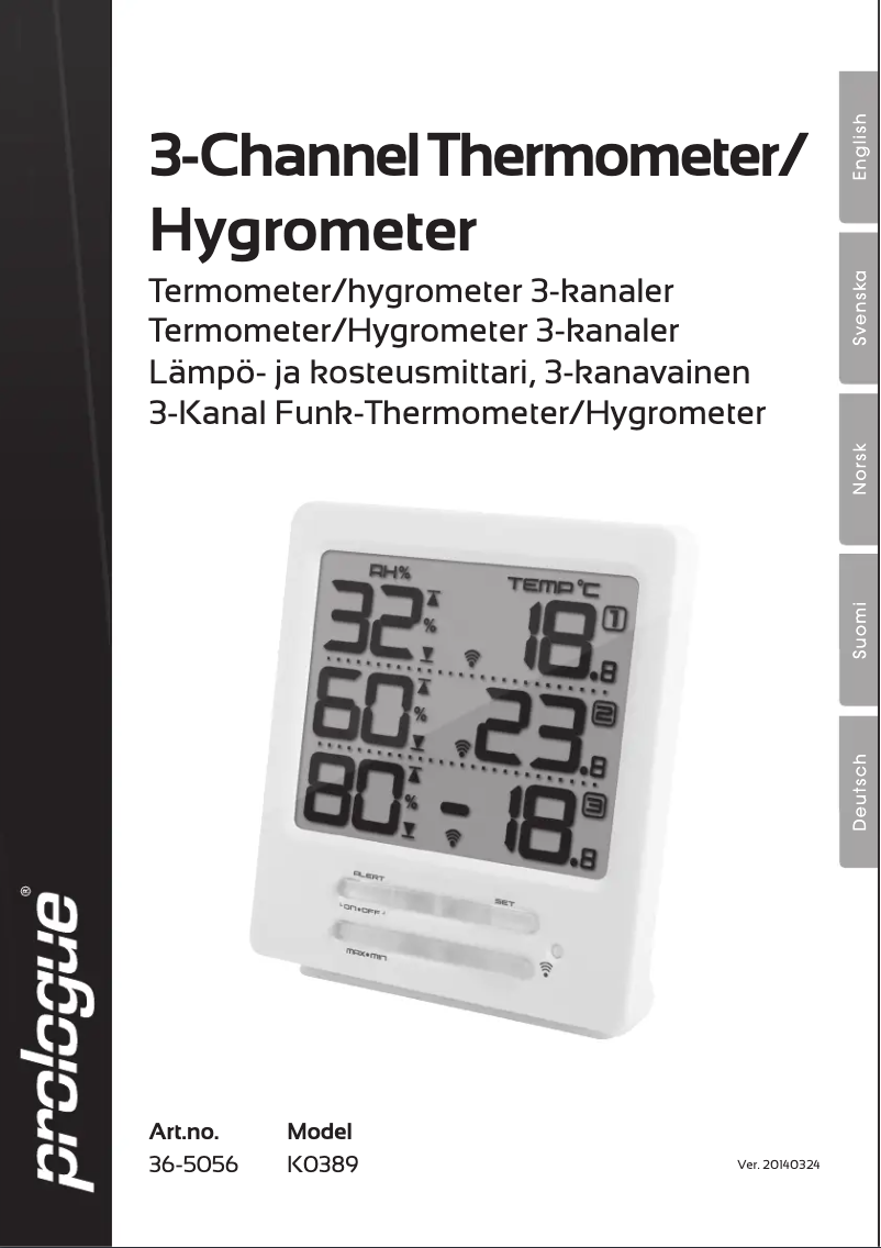 Image de la première page du manuel de l'appareil K0389