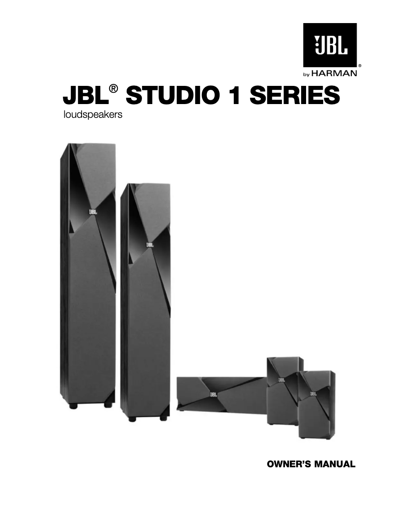 Page 1 de la notice Manuel utilisateur JBL Studio 1 Series