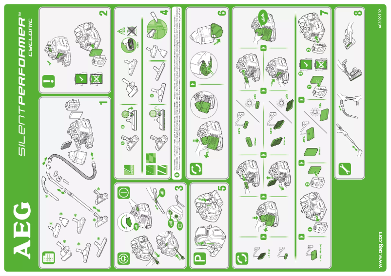 Página 1 del manual Manual de usuario AEG Silent Performer Cyclonic ASPC7130
