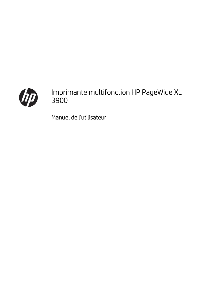 Page 1 de la notice Manuel utilisateur HP PageWide XL 3900