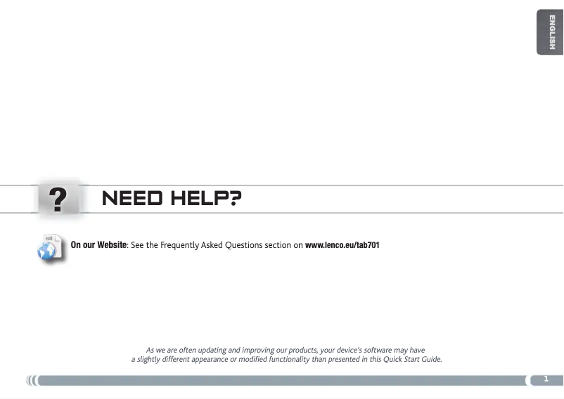 Image de la première page du manuel de l'appareil TAB-701