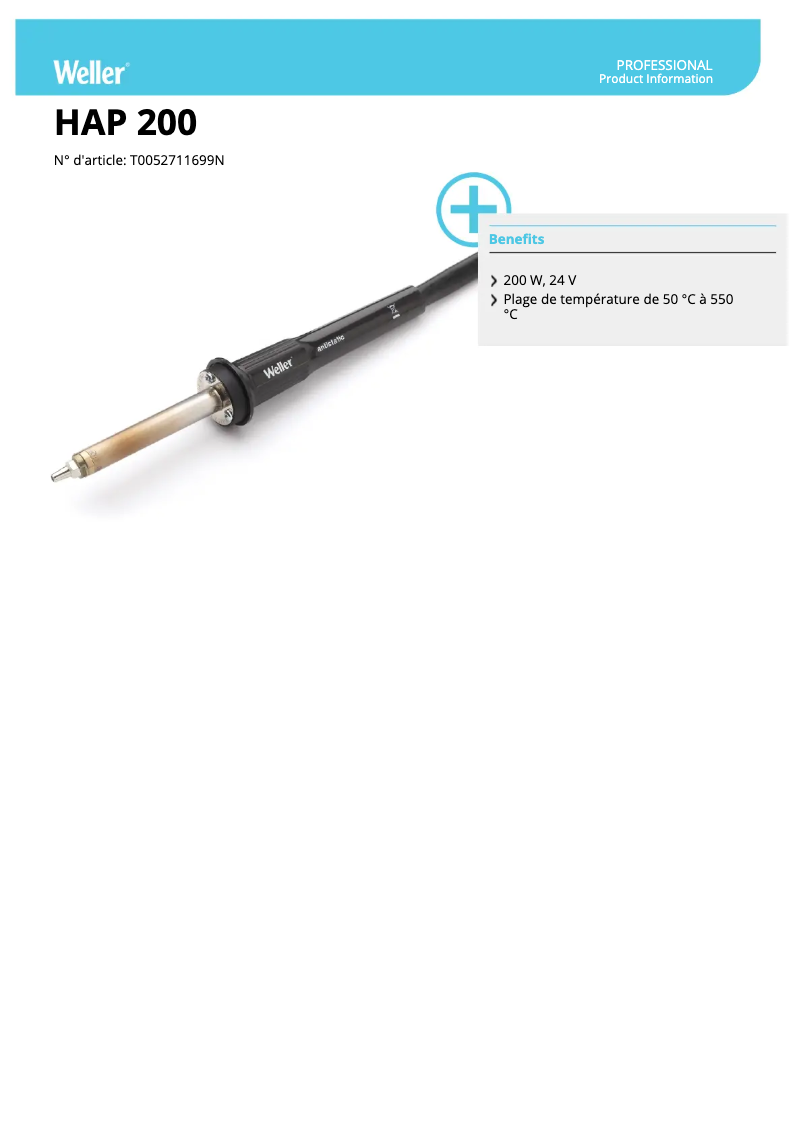 Image de la première page du manuel de l'appareil HAP 200