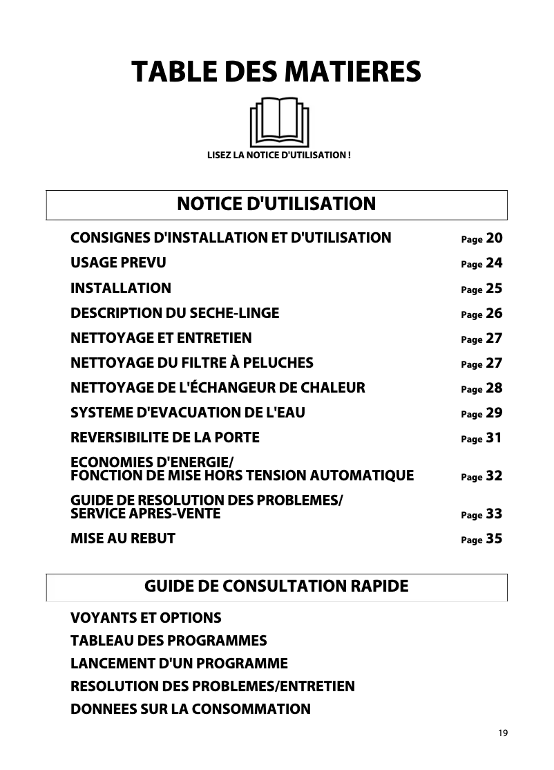 Page n°1 - Manuel utilisateur Ignis AWC 207