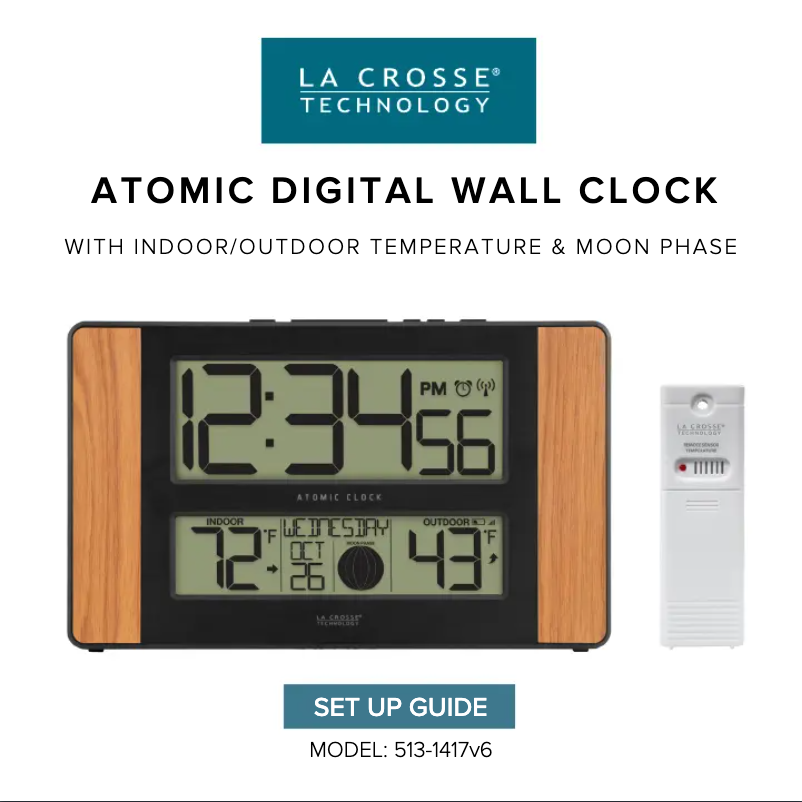 Page 1 de la notice Manuel utilisateur La Crosse Technology 513-1417V6