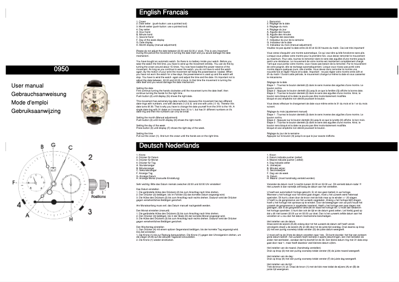 Page n°1 - Manuel utilisateur Davis 0950