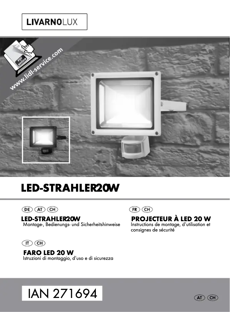 Page n°1 - Manuel utilisateur Livarno Lux IAN 271694