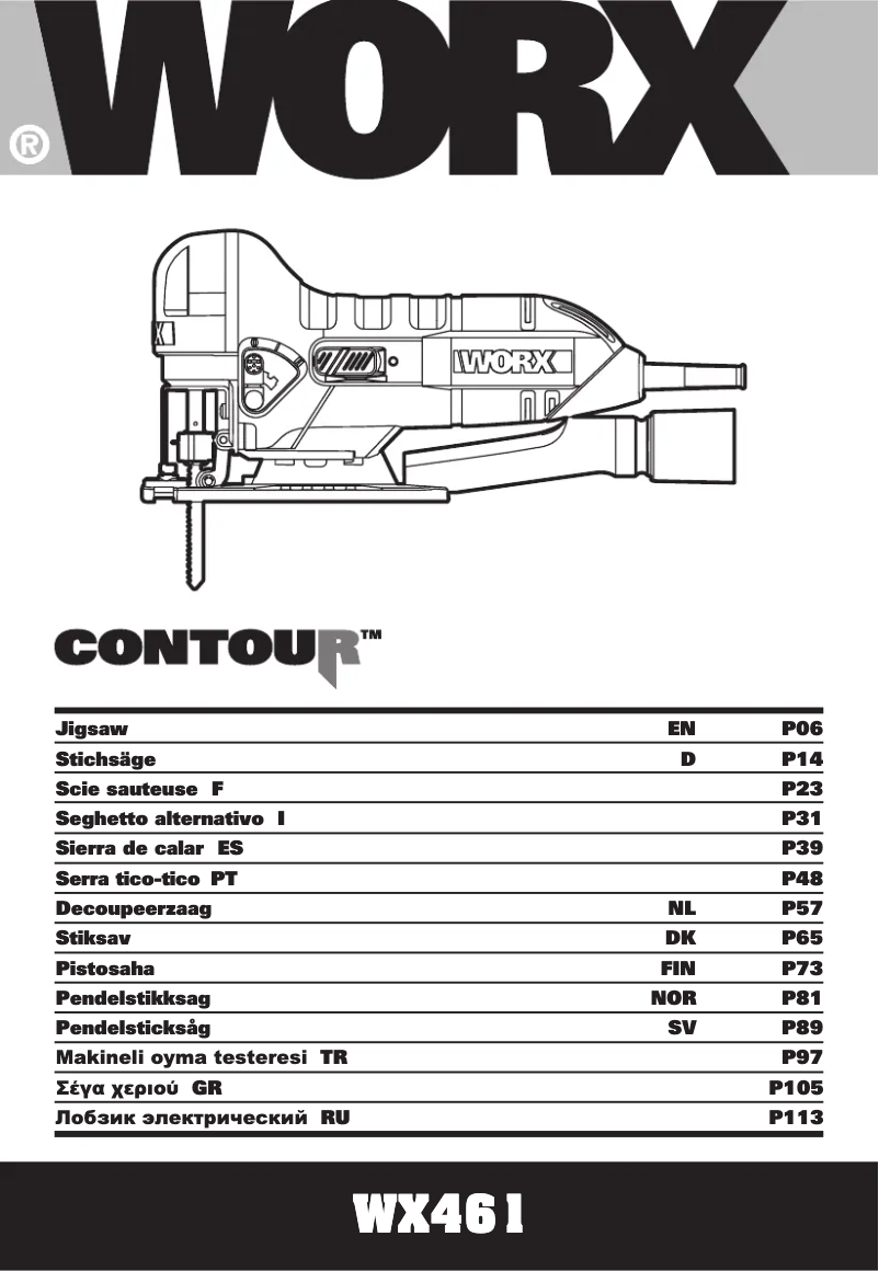 Page 1 de la notice Manuel utilisateur Worx WX461