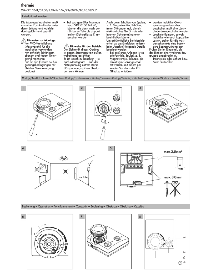 Page 1 de la notice Manuel utilisateur Grässlin Thermio 403