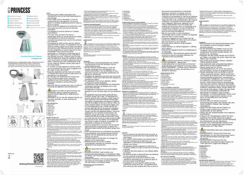 Page 1 de la notice Manuel utilisateur Princess 418400