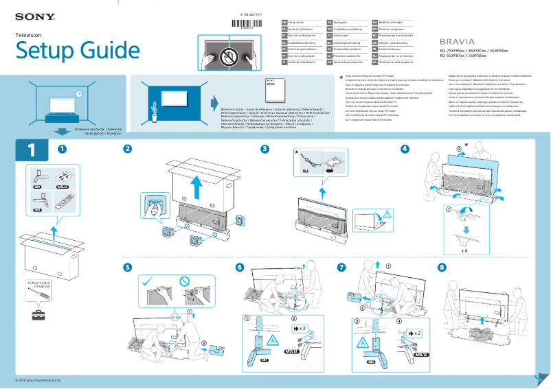 Page 1 de la notice Manuel utilisateur Sony Bravia KD-65XF8596