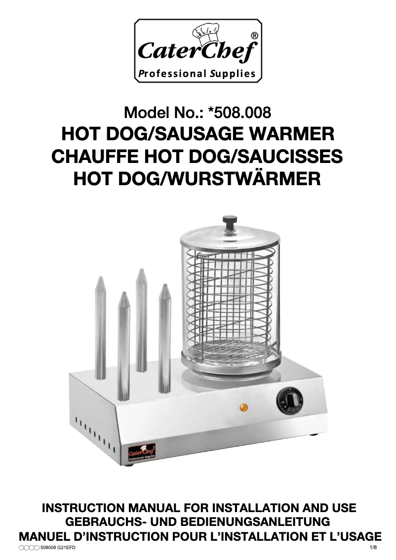 Image de la première page du manuel de l'appareil 508008