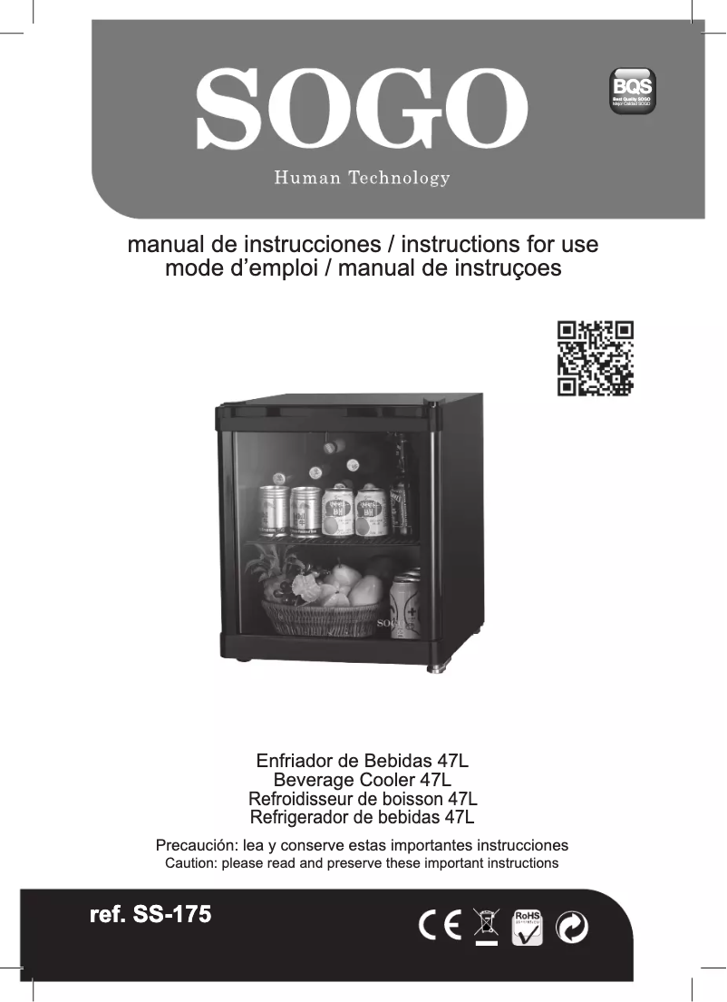 Image de la première page du manuel de l'appareil NEV-SS-175