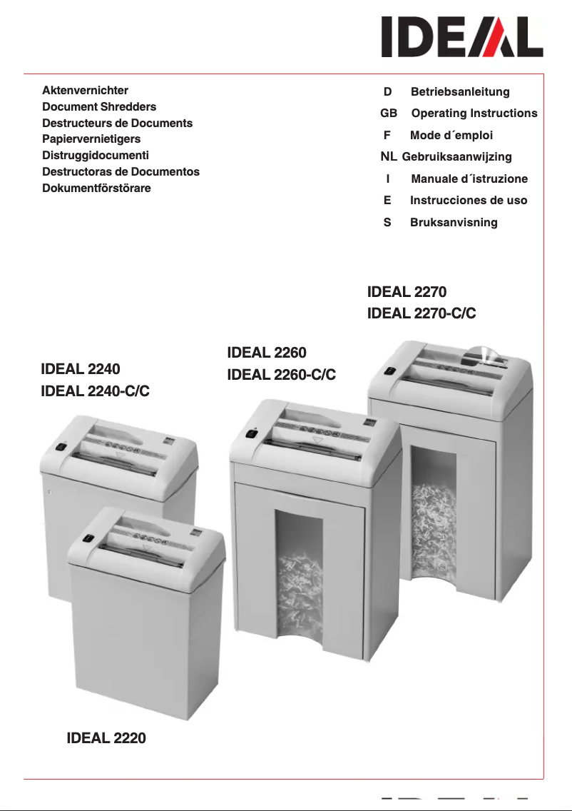 Page n°1 - Manuel utilisateur Ideal 2240
