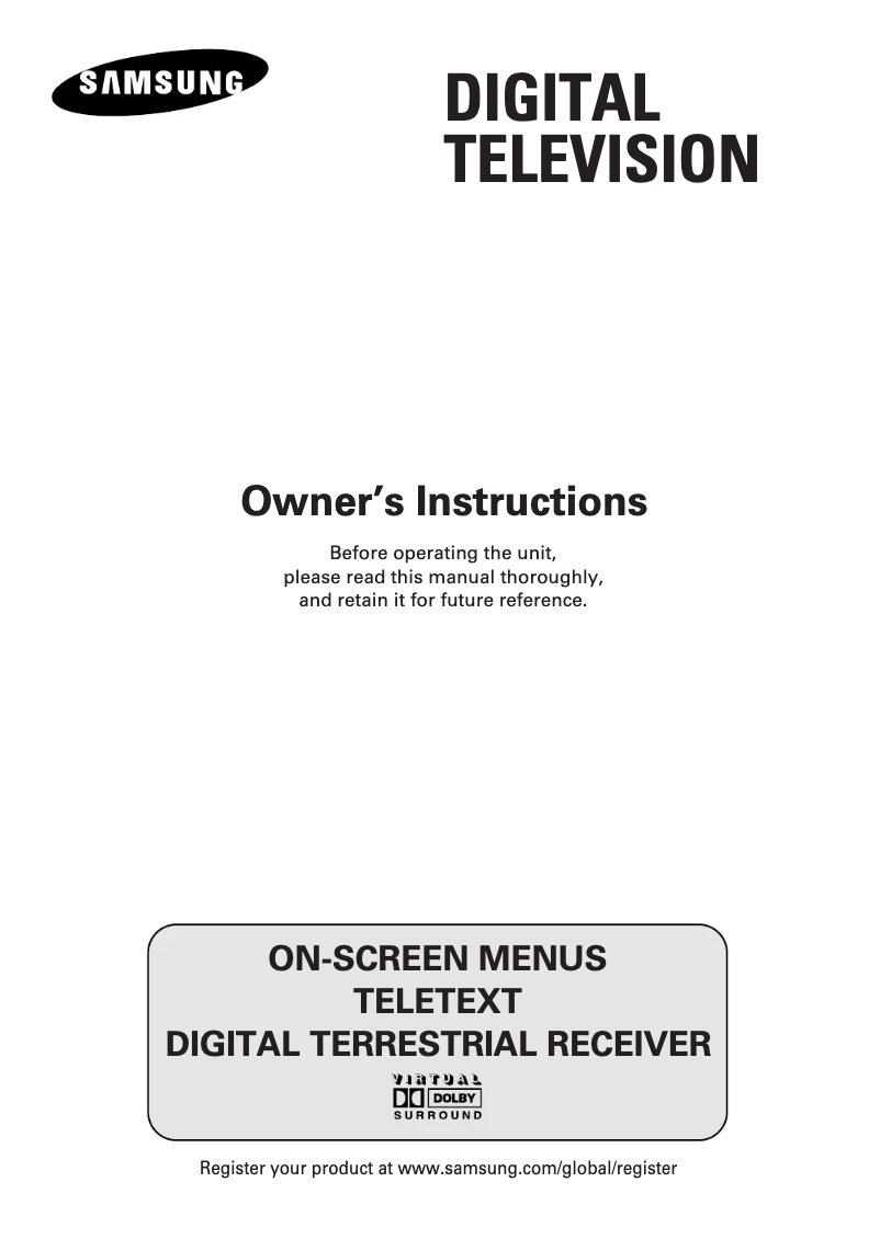 Page n°1 - Manuel utilisateur Samsung WS-32M204D