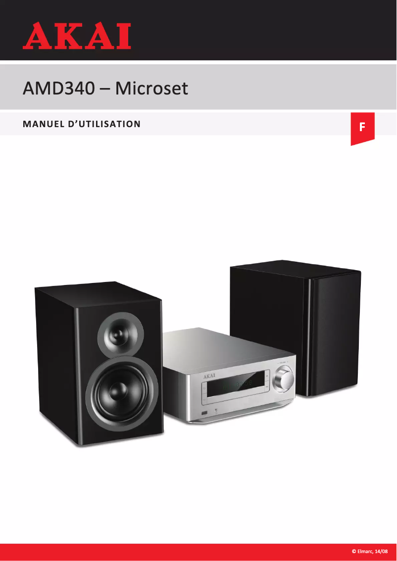 Page n°1 - Manuel utilisateur AKAI AMD340