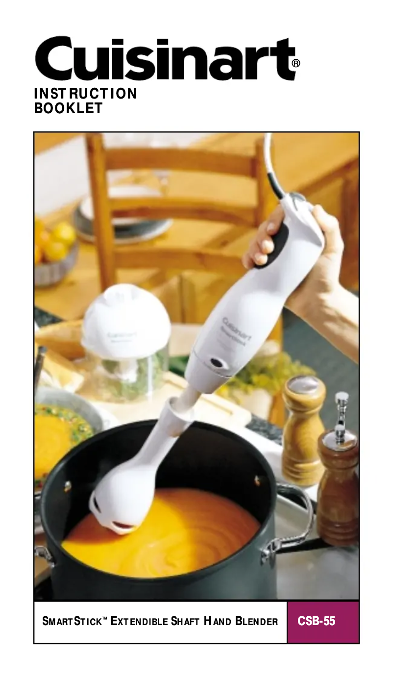 Página 1 del manual Manual de usuario Cuisinart Smart Stick CSB-55
