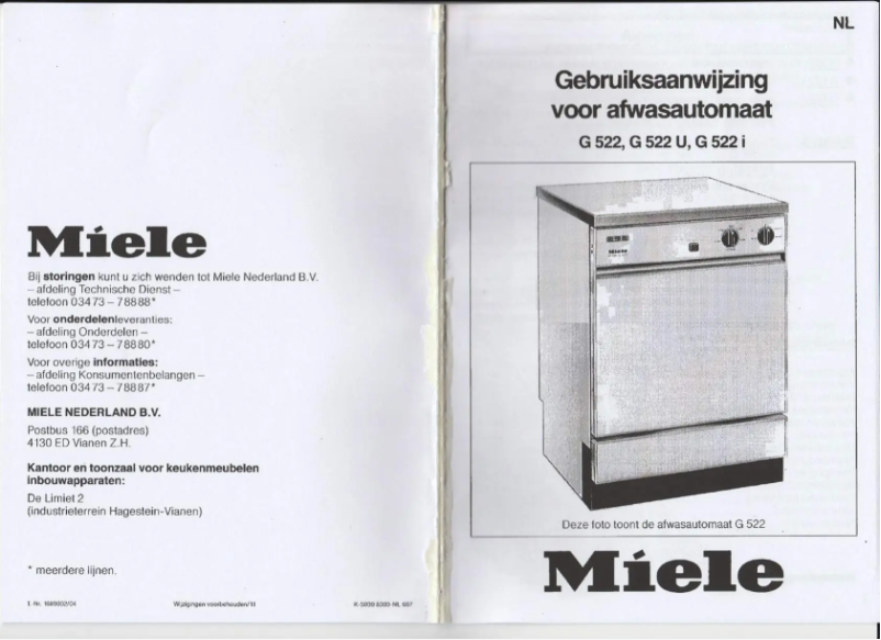 Image de la première page du manuel de l'appareil G 522