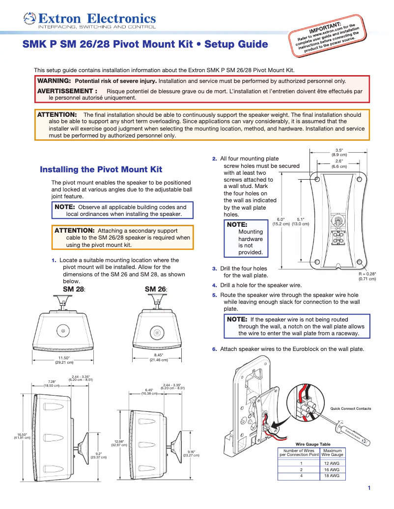 Image de la première page du manuel de l'appareil SM 26