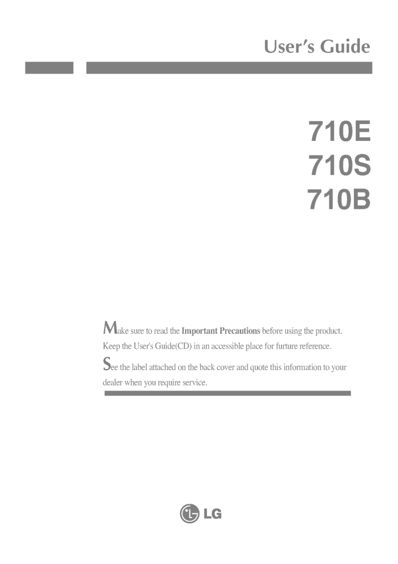 Page n°1 - Manuel utilisateur LG 710EV