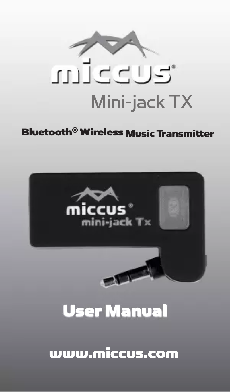 Página 1 del manual Manual de usuario Miccus Mini-jack TX