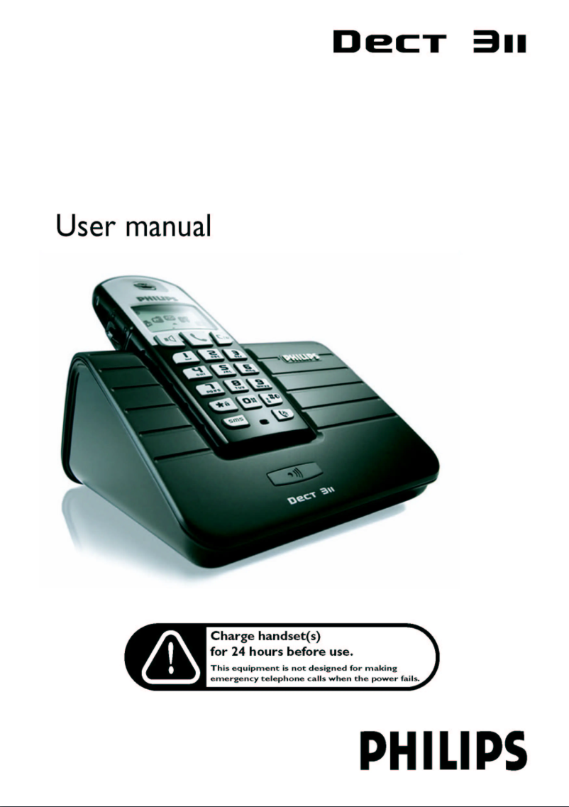 Page 1 de la notice Manuel utilisateur Philips DECT 311