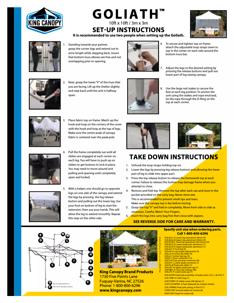 Imagen de la primera página del manual del dispositivo Goliath