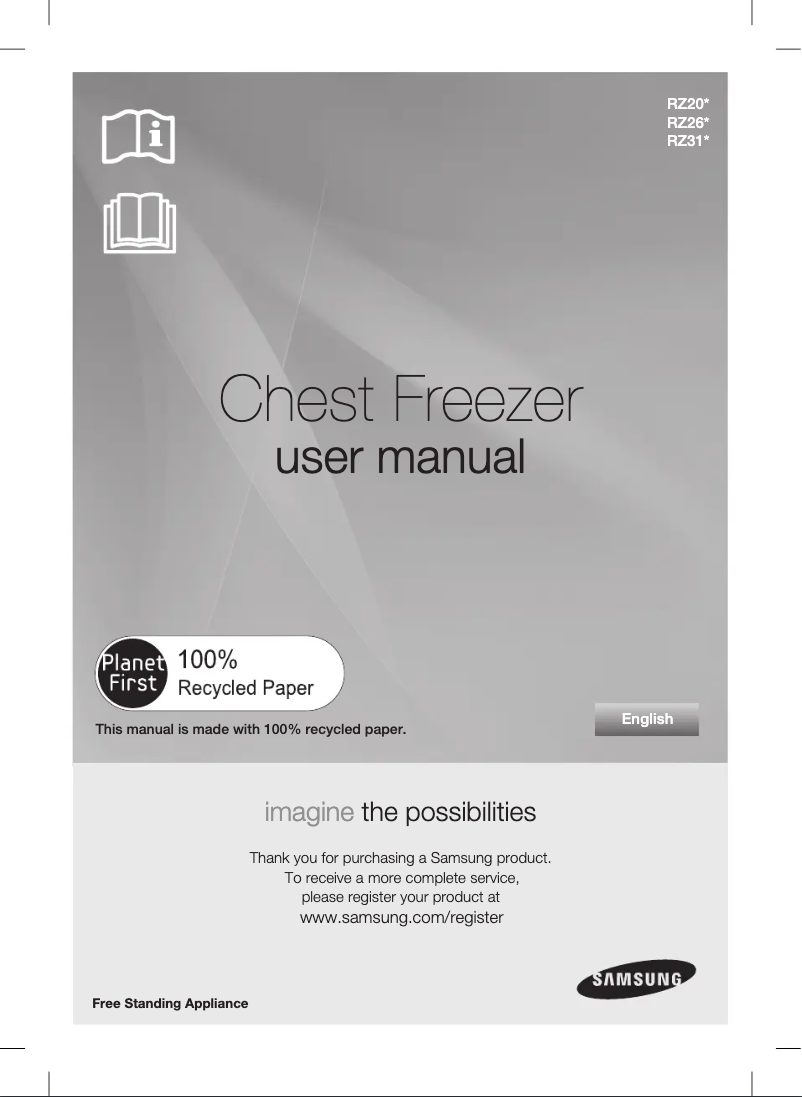 Page 1 de la notice Manuel utilisateur Samsung RZ31FARAEWW