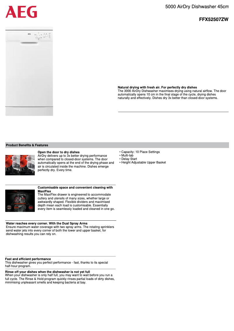 Image de la première page du manuel de l'appareil FFX52507ZW