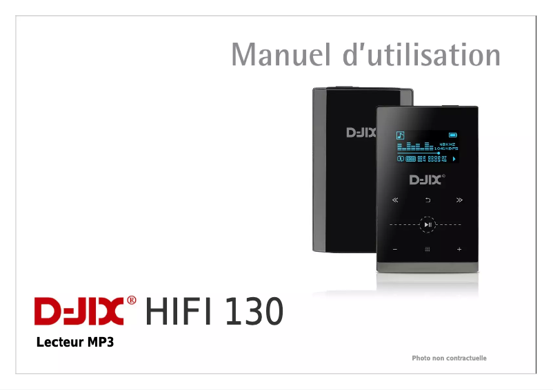 Image de la première page du manuel de l'appareil D-JIX HIFI 130