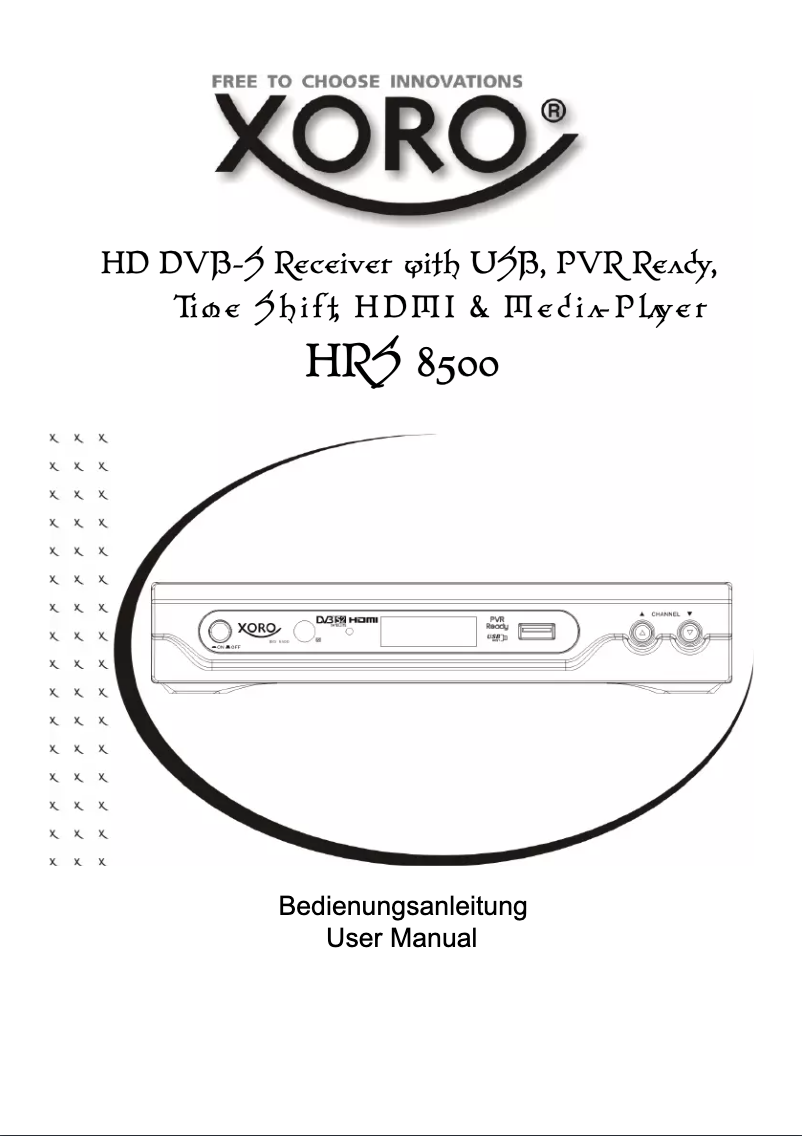 Page 1 de la notice Manuel utilisateur Xoro HRS 8500